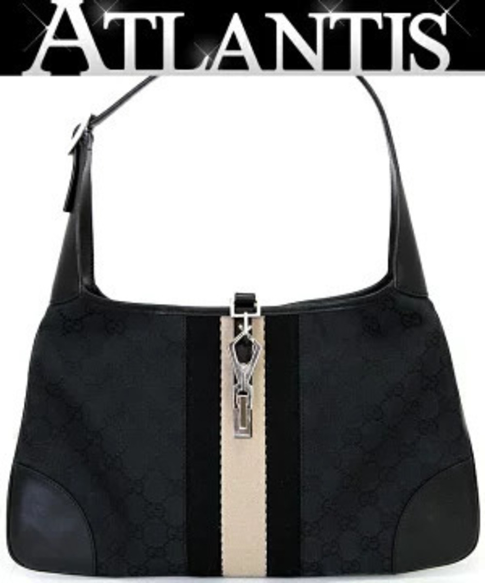 Gucci Jackie GG Hobo Bag Canvas Black